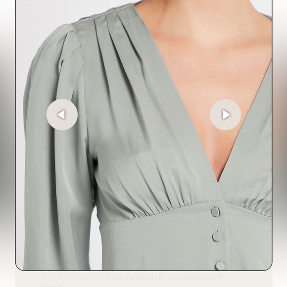 Frame denim empire pleat top- green - Picture 5 of 10